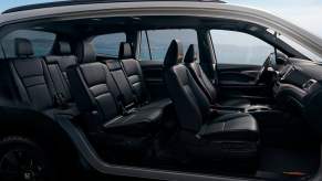 The 2023 Honda Pilot interior from the side