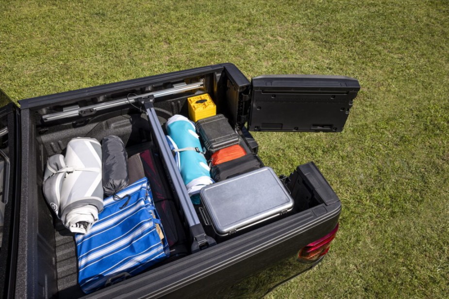 The 2024 Ford F-150 Pro Access Tailgate from above