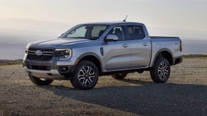 The 2024 Ford Ranger off-roading in dirt