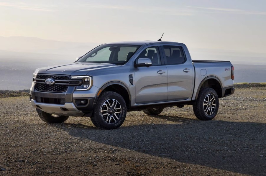 The 2024 Ford Ranger off-roading in dirt