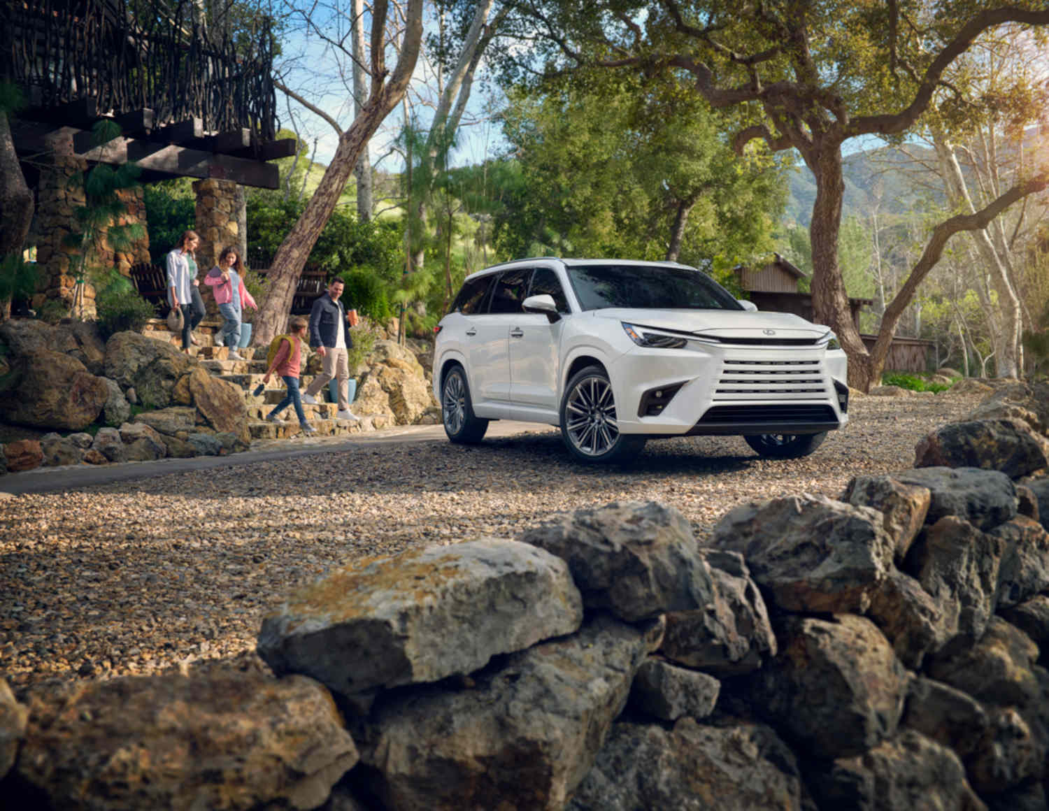 A 2024 Lexus TX on the beach