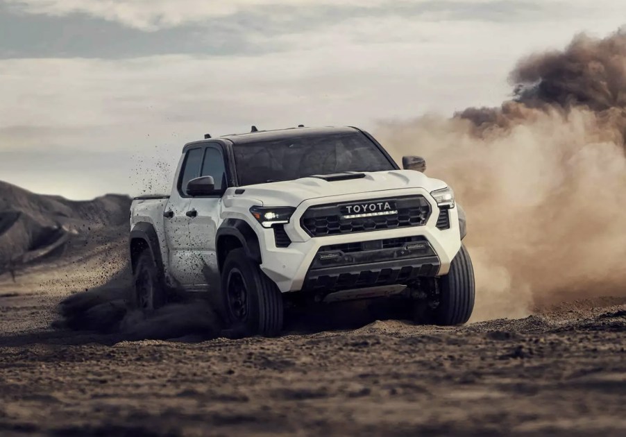 The 2024 Toyota Tacoma off-roading in sand