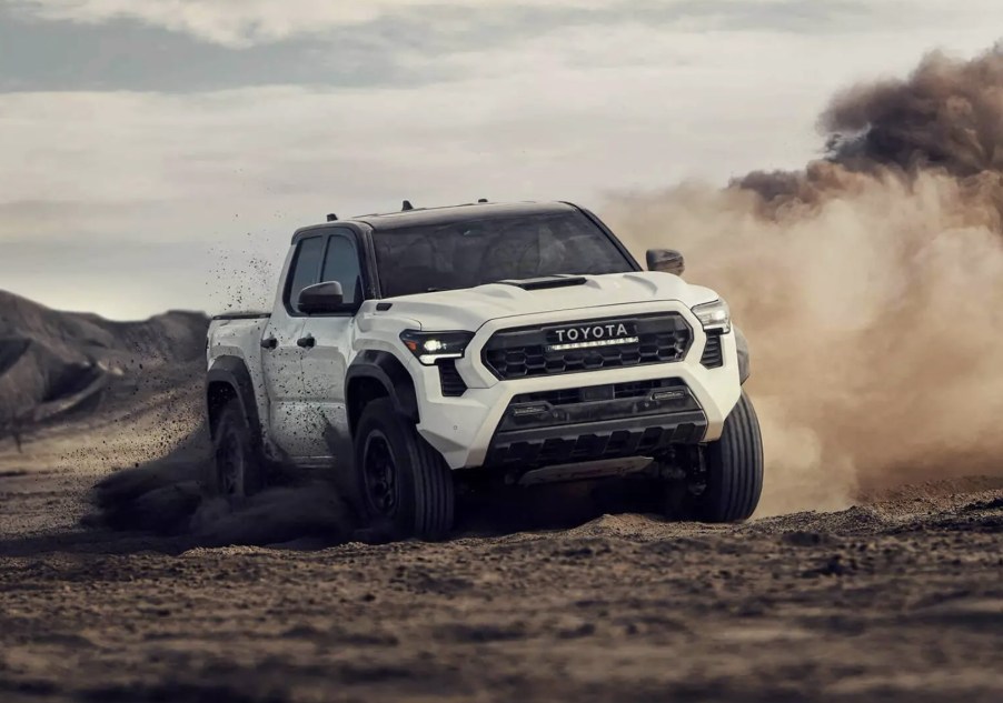 The 2024 Toyota Tacoma off-roading in mud