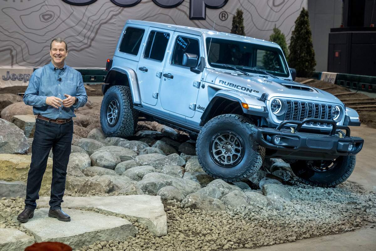 Jeep North America SVP Jim Morrison reveals the 2023 Jeep Wrangler Rubicon 392 20th Anniversary Edition