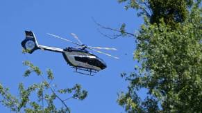 A Polizei helicopter could be used to monitor traffic or enforce a speed limit by aircraft.