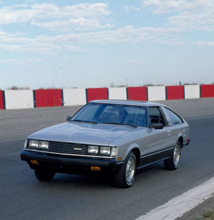 A Toyota Celica Supra on the track