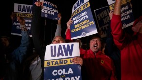 UAW workers on strike