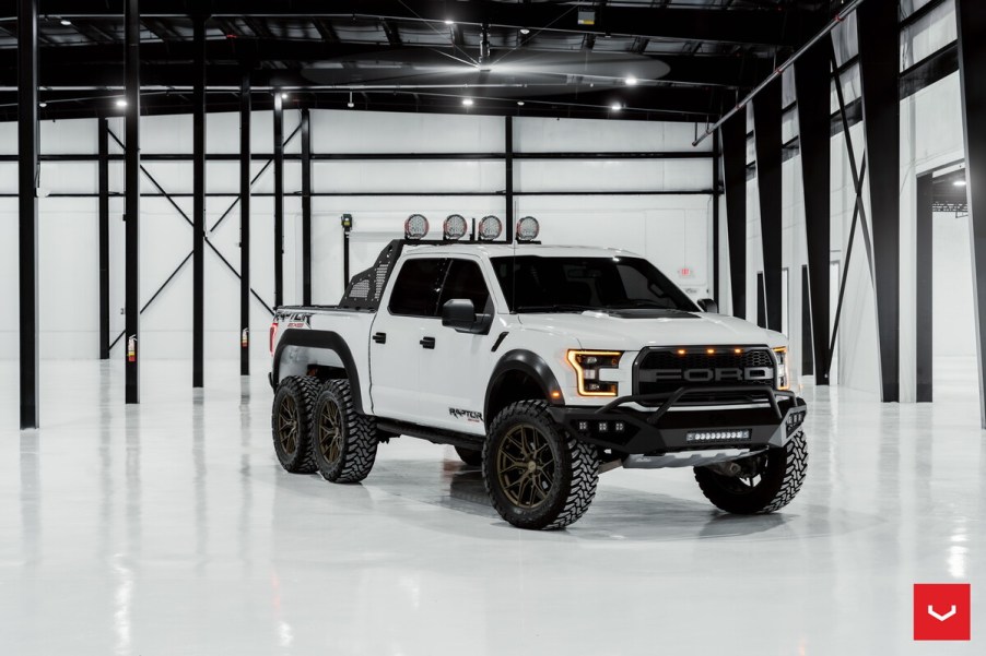 Hennessey Ford F-150 Velociraptor 6x6 truck front 3/4 view