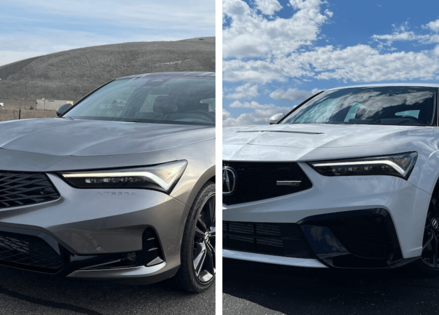 A side by side view of the 2024 Acura Integra Type S and A-Spec