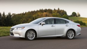 A 2015 Lexus ES 350 sits under