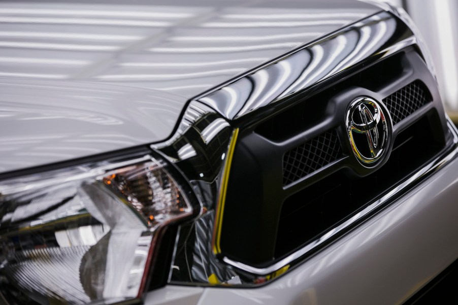 A Toyota Tacoma is given an audit, an additional round of quality control checks, at the Toyota Motor Manufacturing Texas facility. This is one of the best used midsize truck options.