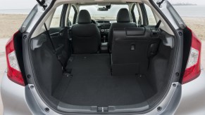 The trunk space in a 2018 Honda Fit