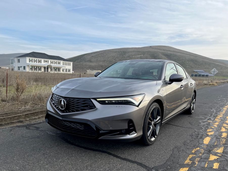 The front corner view of the 2023 Acura Integra