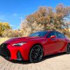 A front corner view of the 2023 Lexus IS 500