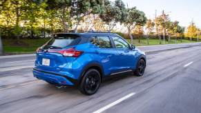 Cheapest new SUVs: 2023 Nissan Kicks driving