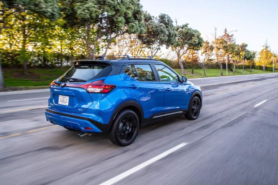 Cheapest new SUVs: 2023 Nissan Kicks driving