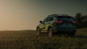 A rear view of the 2023 Toyota RAV4 Woodland