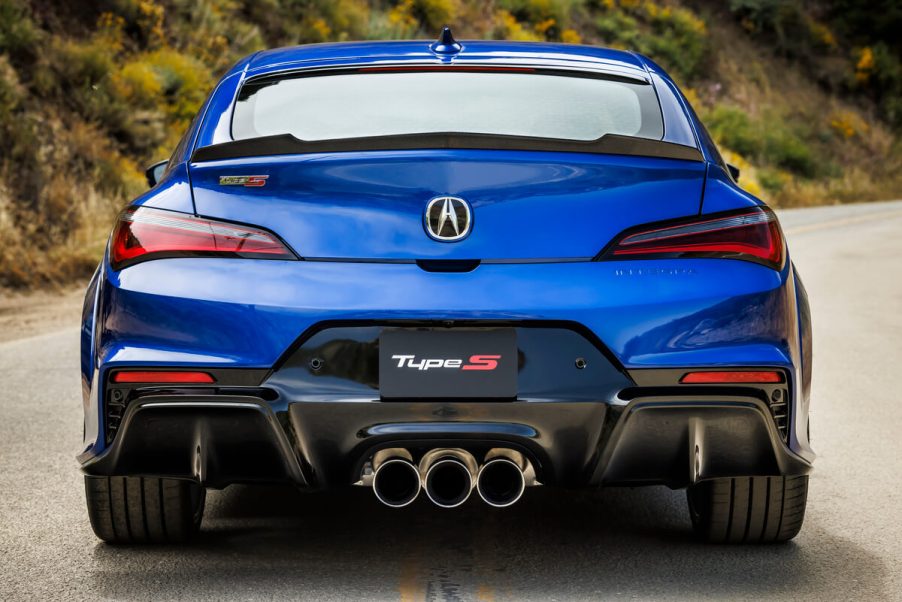 A rear view of the 2024 Acura Integra Type S