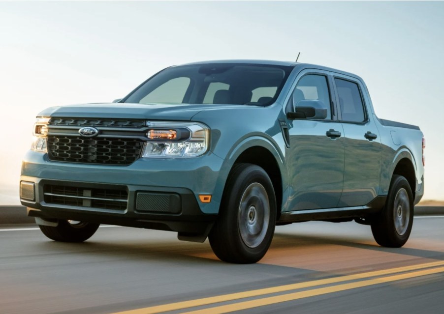 The 2024 Ford Maverick driving down the road