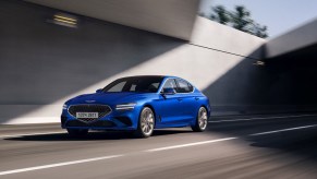 Genesis G70 on a highway