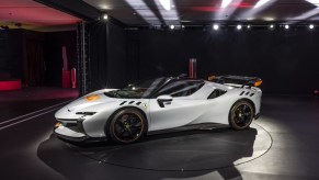 2024 Ferrari SF90 XX Stradale Spider on showroom turntable