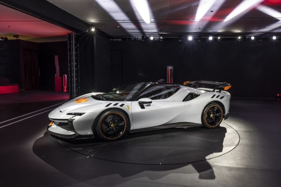 2024 Ferrari SF90 XX Stradale Spider on showroom turntable