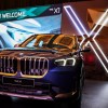 BMW X1 SUV is displayed during the launch in Jakarta, Indonesia. The BMW X1 and Range Rover Evoque are comparable models.