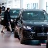 A BMW X3 M sports utility vehicle (SUV) on display at a BMW AG showroom. BMW X3 sales are down.