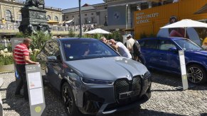 A BMW iX1 electric vehicle (EV) at the BMW AG pavilion in the Open Space area during the Munich Motor Show. The BMW iX's resale value isn't that great.