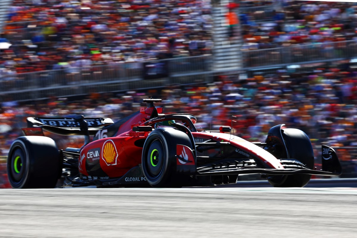 Charles LeClerc on track in the United States Grand Prix