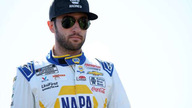 Chase Elliott prior to the NASCAR Cup Series Bank of America ROVAL 400 at Charlotte Motor Speedway