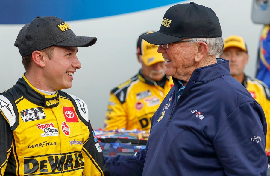 Christopher Bell and Joe Gibbs talk.