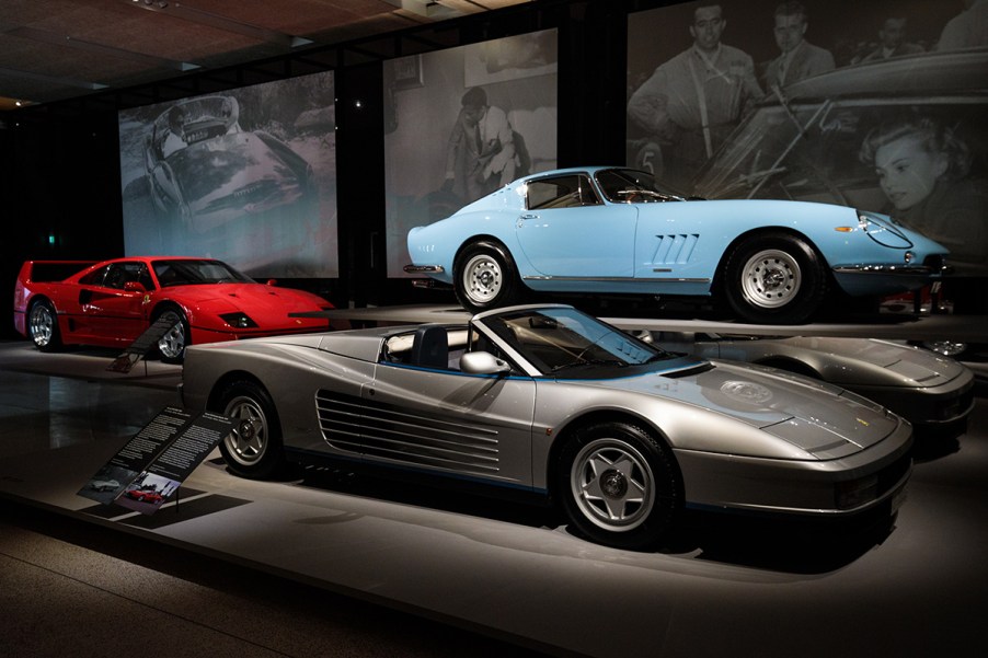 Museum displaying the rarest car in the world, the Ferrari Testarossa Spyder