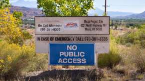 Closed site near Arches National Park