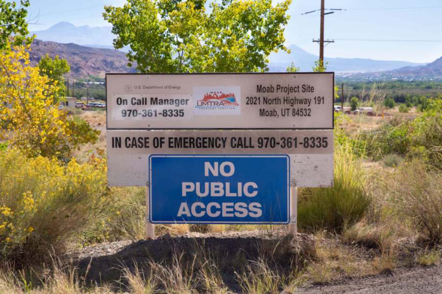 Closed site near Arches National Park