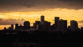 Haunted roads Louisiana, downtown New Orleans skyline