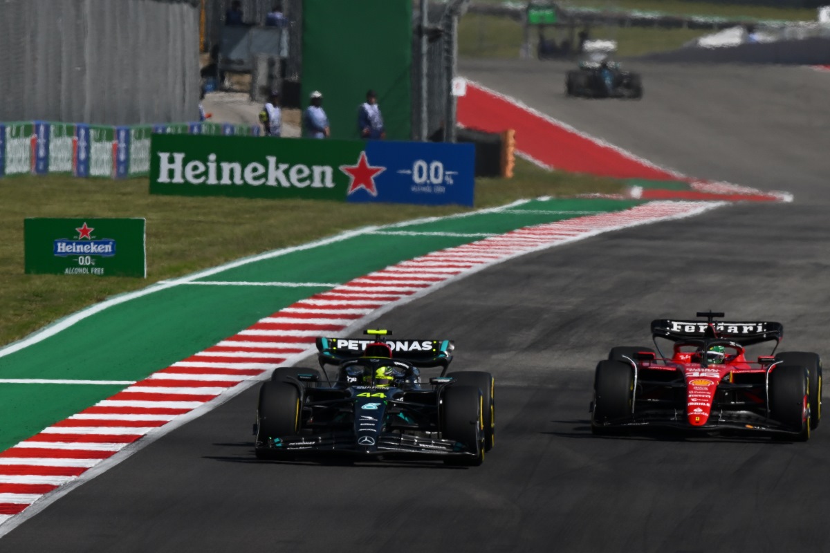 Lewis Hamilton and Charles LeClerc in the USGP