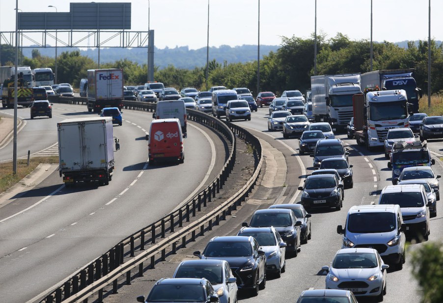 The southbound A12 experiences miles of traffic congestion. Maryland drivers can't curse when facing this