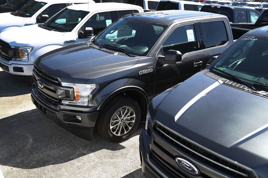 2017 Ford F-150, one of the most reliable used trucks, on a dealership lot.