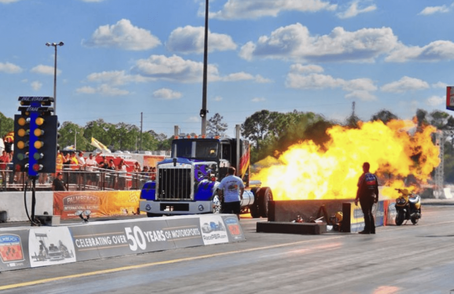 Palm Beach International Raceway jet truck at starting line