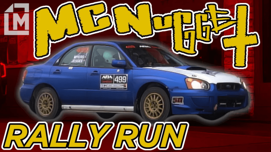 Thumbnail from MotorBiscuit YouTube video in which Braden Carlson joins rally car driver Taylor Jessee on a trip to the McDonald's Drive-Through