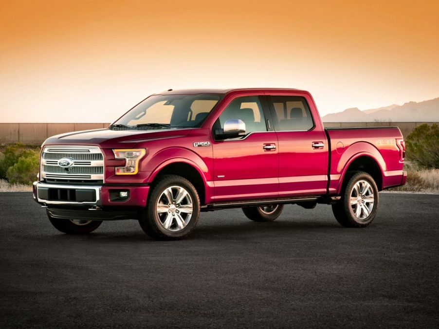 The 2017 Ford F-150 parked at dusk