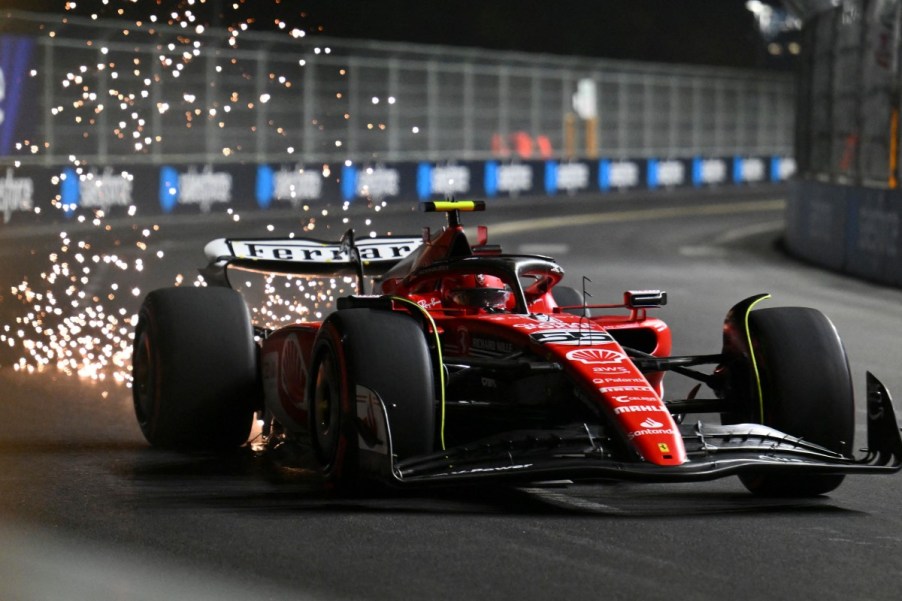 Carlos Sainz in FP1 at the Las Vegas Grand Prix