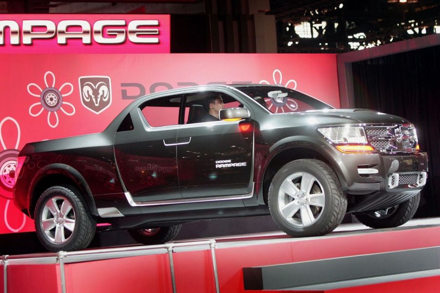 A Dodge Rampage concept truck on display at the 2008 Chicago auto show.