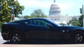 A black C7 Corvette shows up in the movie "Captain America: The Winter Soldier."