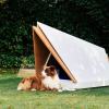 Ford noise-canceling dog kennel outside