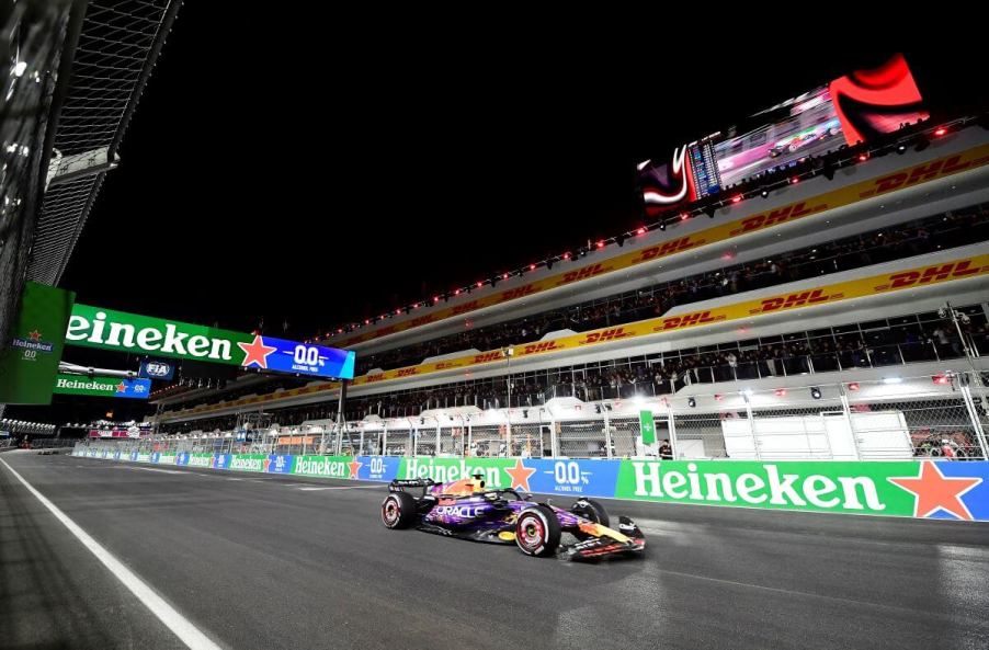 Max Verstappen winning the Formula 1 (F1) Las Vegas Grand Prix in Nevada