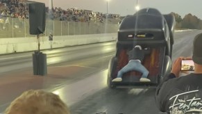 JJ Da Boss drag racing at the Darlington Dragway