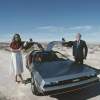 John DeLorean and wife Cristina Ferrare with the famous DeLorean car