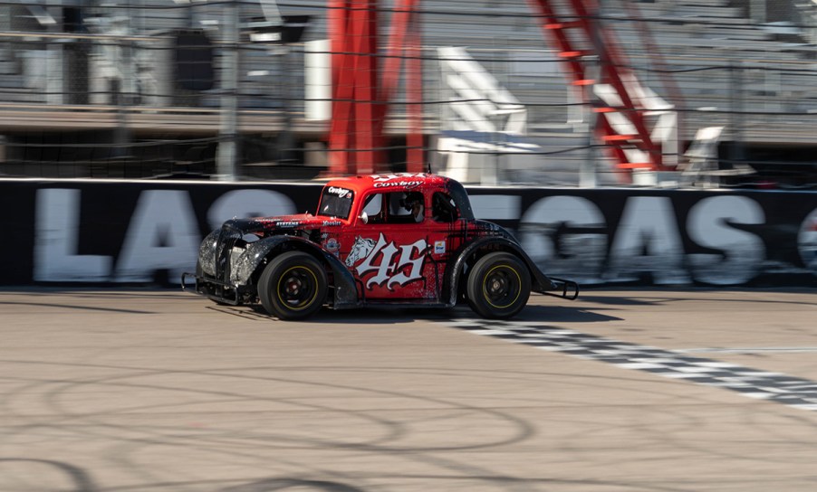 Legend car racing at Las Vegas Motor Speedway circle track